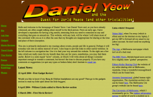 The first website under the danielyeow.com domain