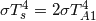 \sigma T_s ^4 = 2 \sigma T_{A1} ^4