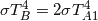 \sigma T_B ^4 = 2 \sigma T_{A1} ^4