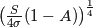 \left(\frac{S}{4\sigma}(1-A)\right)^{\frac{1}{4}}