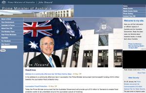 A screenshot of the former PM's website. The similarity is not a coincidence.