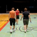 Walking across the floor
