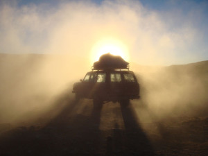 Our car at the hot springs